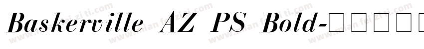 Baskerville AZ PS Bold字体转换